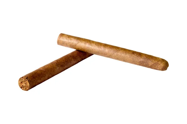 Dos cigarros cubanos primer plano — Foto de Stock