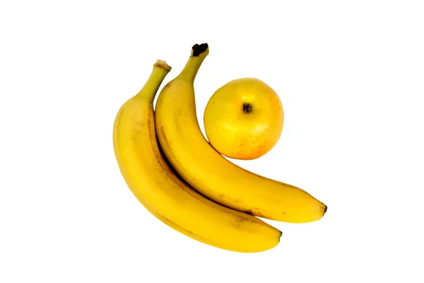 分離されたアップル バナナ — ストック写真
