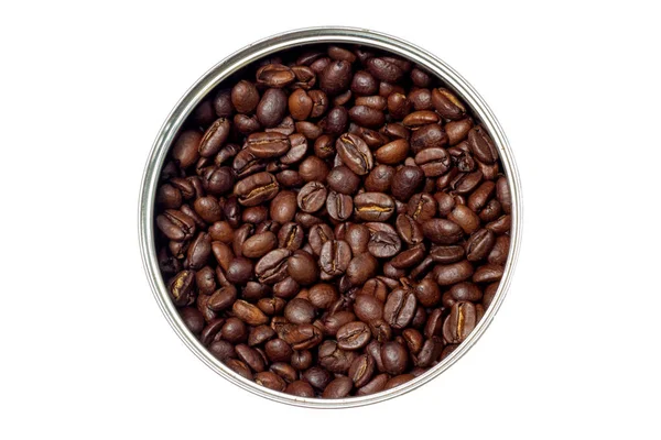 Koffiebonen in de vorm van een cirkel — Stockfoto