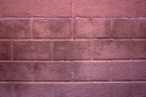 Textura de parede de tijolo pintado vermelho sem costura. Cores pálidas — Fotografia de Stock