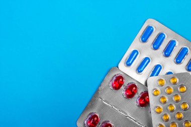 Hap - tıbbi arka plan paket. Renkli hapları.