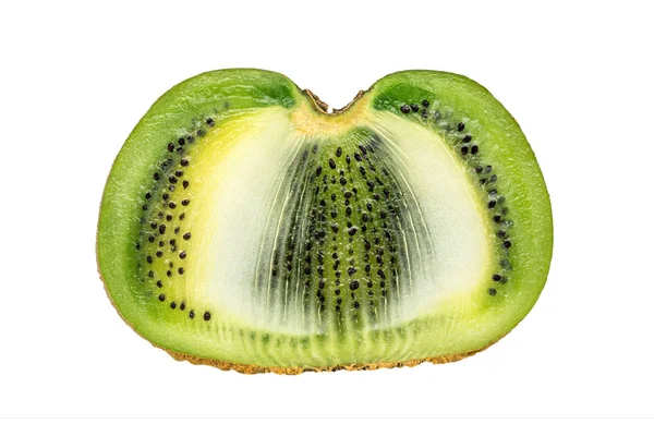 Scheibe frischer Kiwi-Früchte isoliert auf weißem Hintergrund — Stockfoto