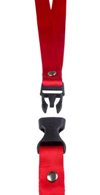 Kırmızı dokuma kayış bağlı açık siyah plastik yan yayın toka