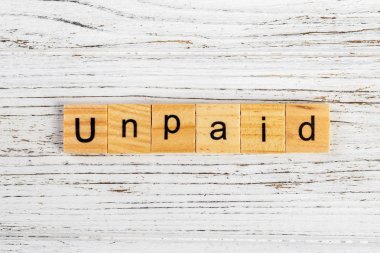 Ödenmemiş kelime ahşap bloklar kavramı ile yapılan