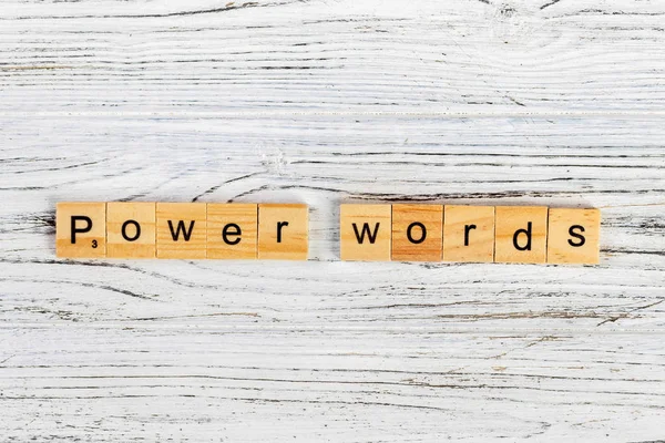 power words word made with wooden blocks concept