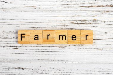 Tahta bloklar kavramı ile yapılan çiftçi kelime