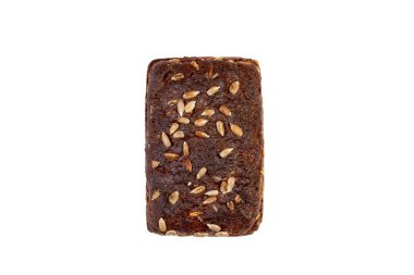 Beyaz bir arka plan üzerinde izole tohumları ile ekmek