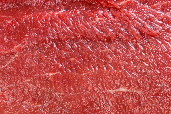 Surowej wołowiny czerwone mięso makro tekstura lub tła — Zdjęcie stockowe
