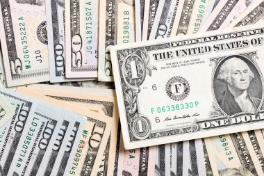 Para amerikan yüz dolarlık banknotlar, yatay ile arka plan. Kopyalama alanı ile arka planda iş kavramının en iyi görünümü.