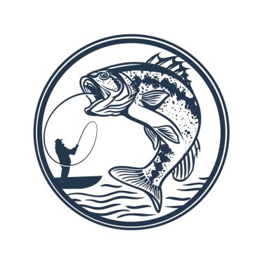 Büyük ağızlı levrek balıkçılığı gölde, levrek balıkçılığı sudan atlama