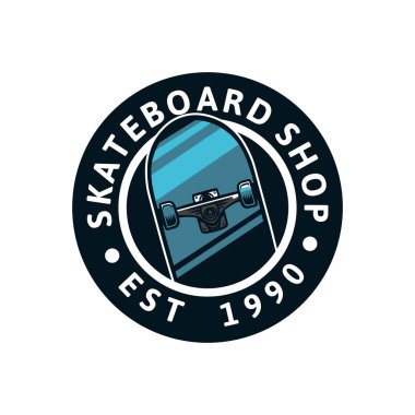 Kaykay dükkanı şablonu için kaykay dükkanı logosu tasarımı