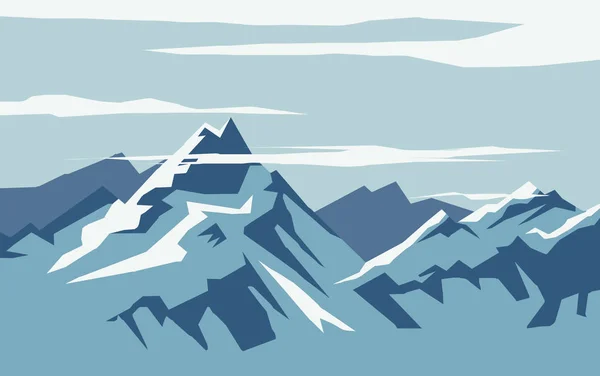 Iceberg vista di fondo nel vettore disegno piatto illustrazione — Vettoriale Stock