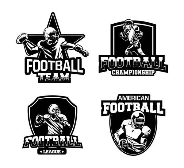 Champion de football américain logo signe vectoriel ensemble — Image vectorielle