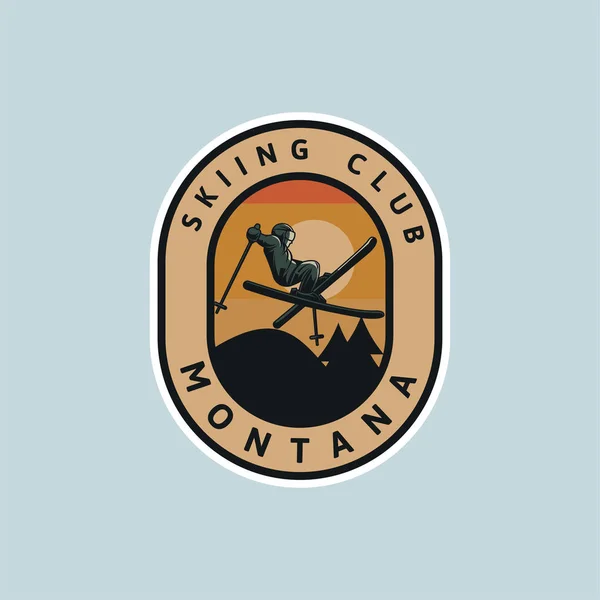 Snowboard logo badge ontwerp illustratie voor t shirt poster patch sticker — Stockvector