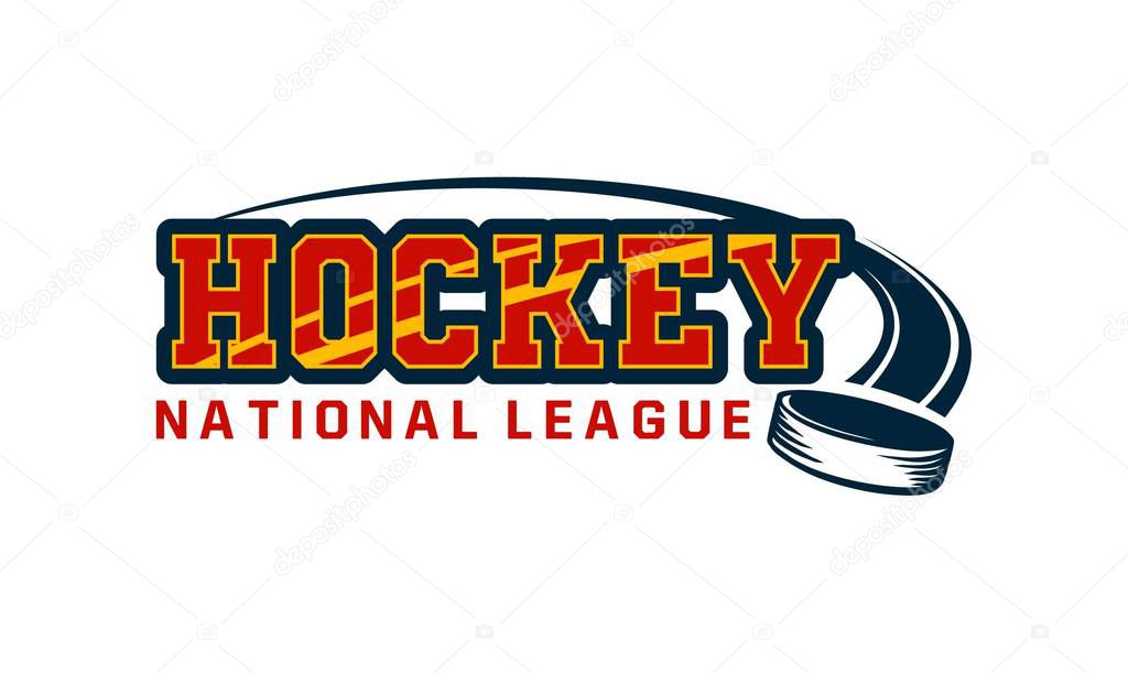 Hockey national league logo template