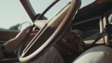 vintage Amerikan arabaları ayrıntılarını Close-Up
