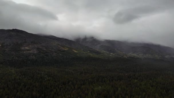Hibiny Deki Dağların Havadan Görünüşü Kutup Dairesi Rusya — Stok video