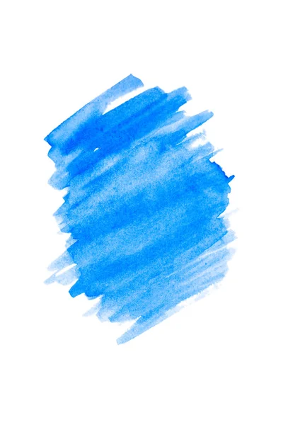 古典的な青の水彩の質感の背景、手描き. — ストック写真