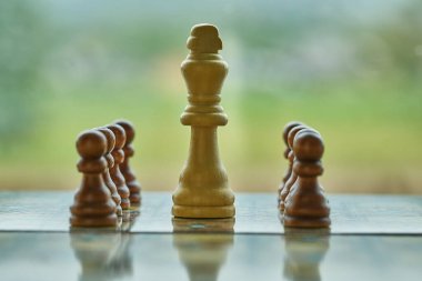 şah mat oyunu meydan okuma yakın çekim görünümü