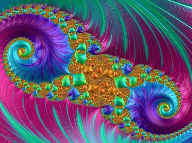 Bilgisayar Fraktal tasarım üretti. Fraktal hiç bitmeyen bir desen. Fraktallar, farklı ölçeklerde kendine benzeyen sonsuz derecede karmaşık kalıplardır..