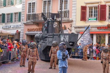 Solothurn İsviçre 'deki Sokak Karnavalı 3.2019