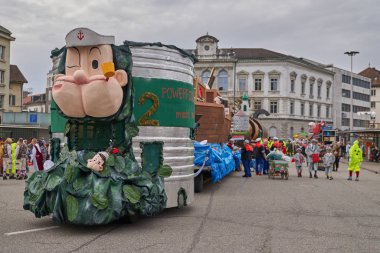 Solothurn İsviçre 'deki Sokak Karnavalı 3.2019
