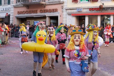 Solothurn İsviçre 'deki Sokak Karnavalı 3.2019