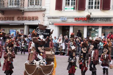 Solothurn İsviçre 'deki Sokak Karnavalı 3.2019