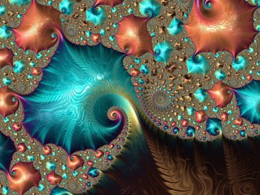 Bilgisayar Fraktal tasarım üretti. Fraktal hiç bitmeyen bir desen. Fraktallar, farklı ölçeklerde kendine benzeyen sonsuz derecede karmaşık kalıplardır..