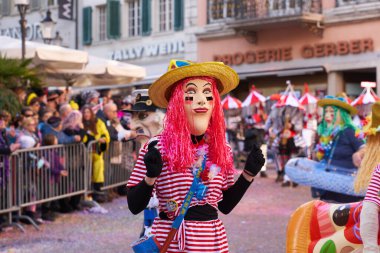 Solothurn İsviçre 'deki Sokak Karnavalı 3.2019