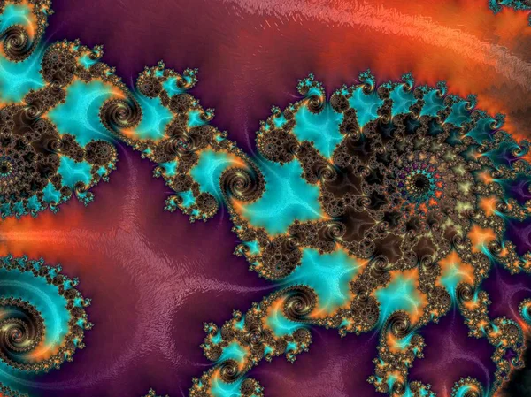 Computergegenereerd Fractal Ontwerp Een Fractal Een Nooit Eindigend Patroon Fractals — Stockfoto