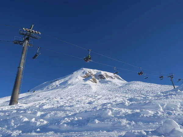 Suisse Station Ski Hiver — Photo