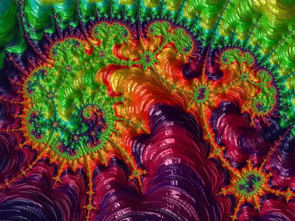 Diseño Fractal Generado Por Ordenador Una Fractura Patrón Interminable Las — Foto de Stock