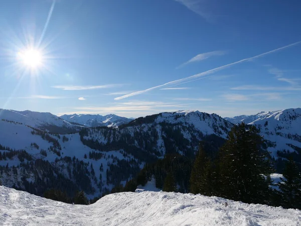 Szwajcaria Zimowy Ośrodek Narciarski — Zdjęcie stockowe