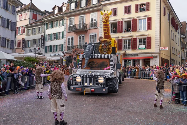 Solothurn İsviçre 'deki Sokak Karnavalı 3.2019