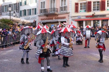 Solothurn İsviçre 'deki Sokak Karnavalı 3.2019