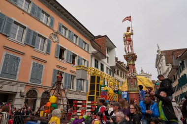 Solothurn İsviçre 'deki Sokak Karnavalı 3.2019