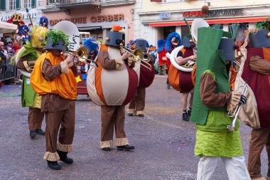 Solothurn İsviçre 'deki Sokak Karnavalı 3.2019