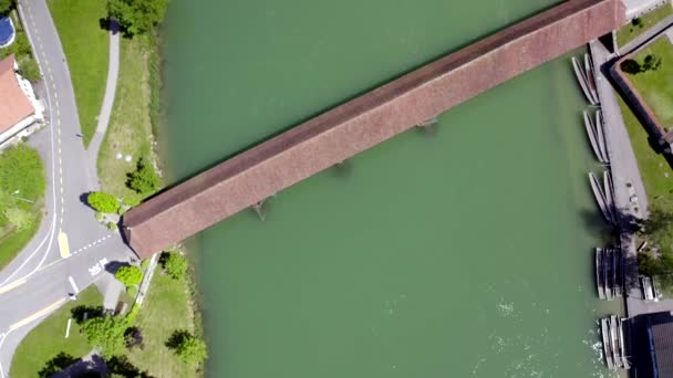 Blick Von Der Drohne Nach Wangen — Stockvideo