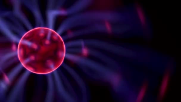 Lampada Sfera Plasma Sfera Tesla — Video Stock