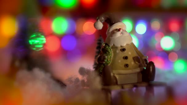 Juguete Divertido Nieve Los Christmas Fondo Boquilla — Vídeos de Stock