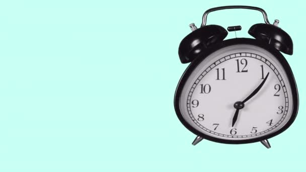 Relógio Alarme Retro Preto — Vídeo de Stock