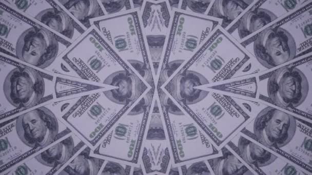 Wij Dollars Geld Kaleidosj — Stockvideo