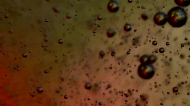 Sparkling Bubbles Blowing Tough Substance — Stock Video