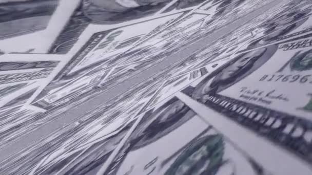 Antécédents Financiers Avec Nombreux Billets Dollars Américains — Video