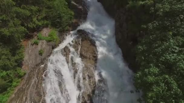 Magnificent Waterfall Closeup Beautiful Nature — 비디오