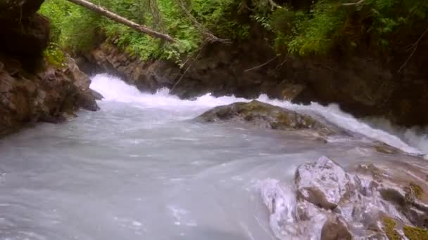 Magnifica Cascata Primo Piano Una Bella Natura — Video Stock