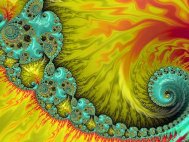 Renkli sonsuz karmaşık desenler tasarımı