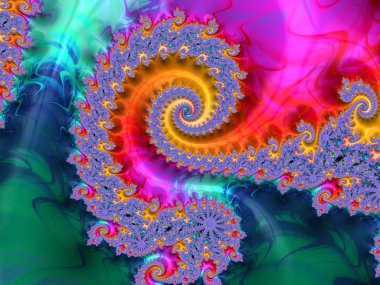 Renkli sonsuz karmaşık desenler tasarımı