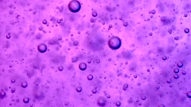 Sparkling Bubbles Blowing Tough Substance — Stock Video